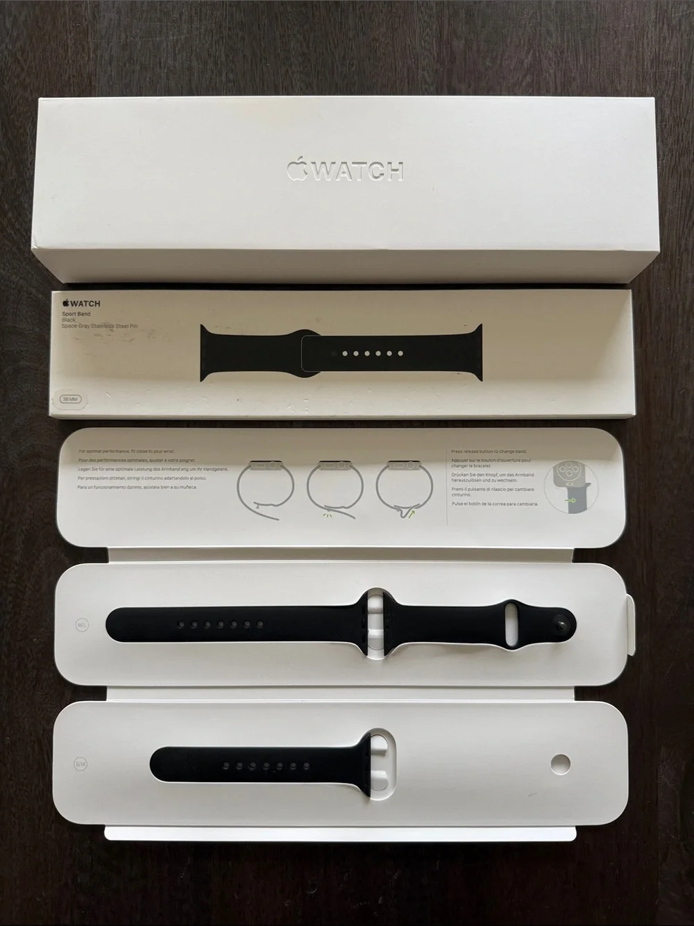 Apple Black Sport Band for Apple Watch